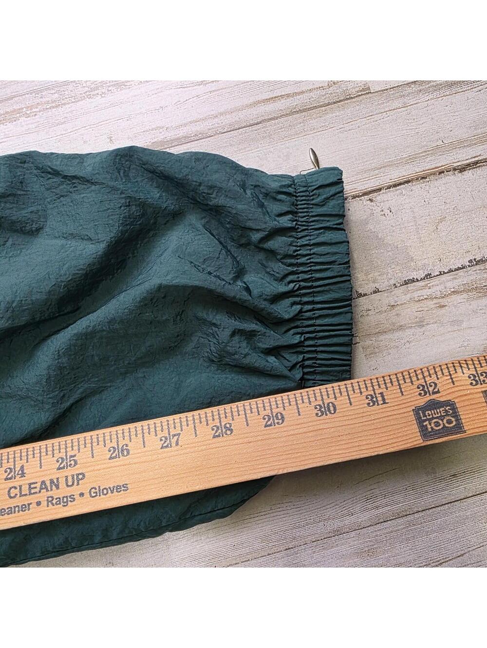 Vintage Y2K 90s Adidas Men’s XL Nylon Green Lined WarmUp Track Pants Zip Cuff - Picture 6 of 7
